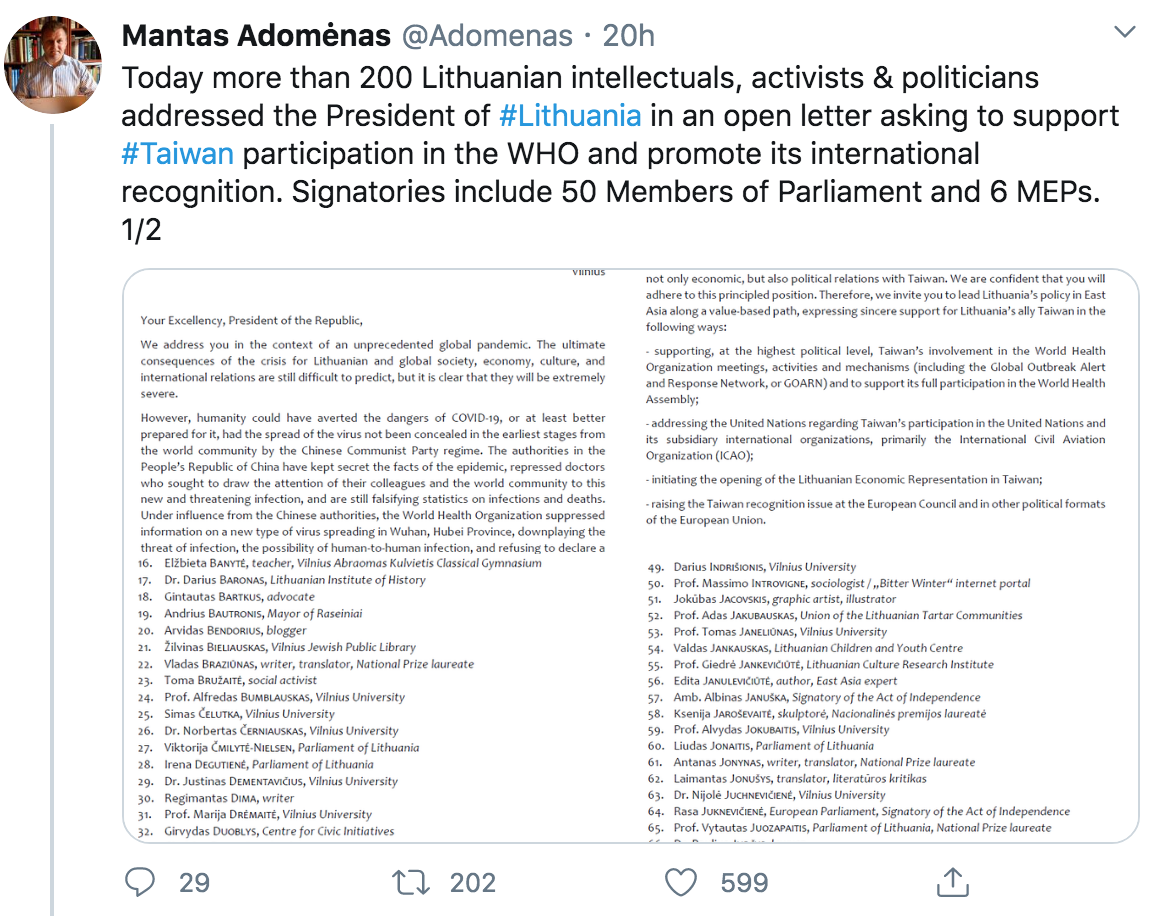 圖：翻攝自「Mantas Adomėnas」Twitter