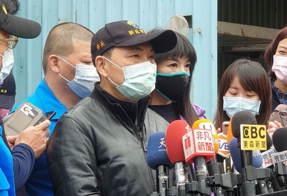 侯友宜強調防疫如同作戰，新北封成兵推是作戰式的有計畫、有組織、有方法，才會有備而無患。 圖：新北市政府消防局／提供