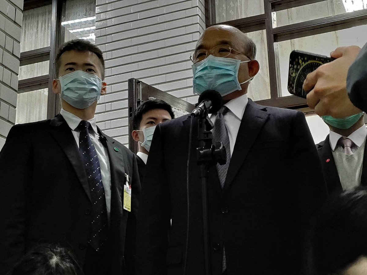 蘇貞昌赴立法院接受備詢。 圖：黃建豪／攝