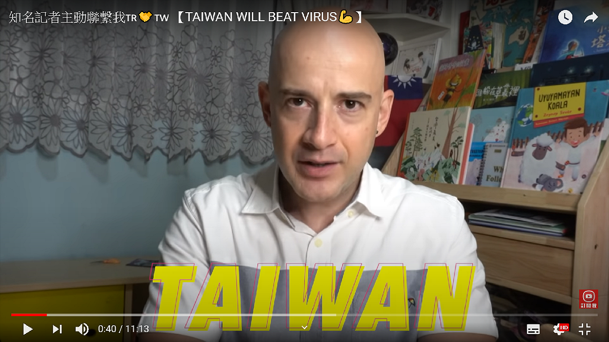 吳鳳接受家鄉土耳其名主持人專訪，向土耳其人介紹台灣如何成功防疫。 圖 : 翻攝自吳鳳Youtube