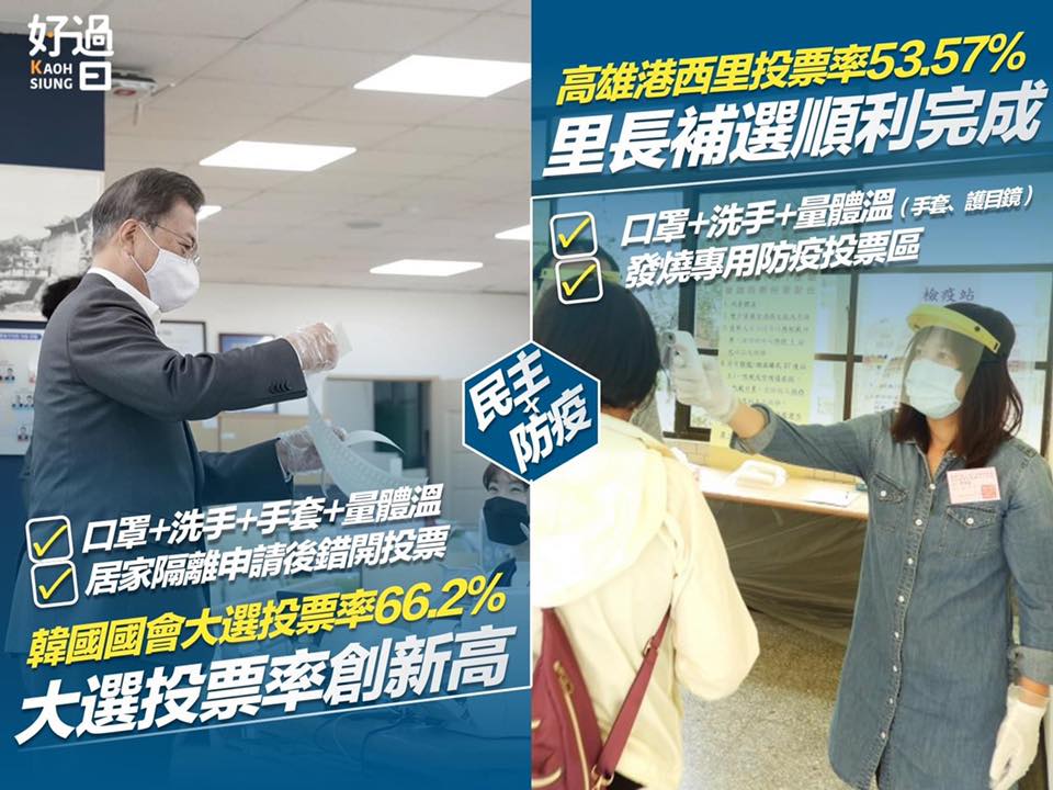 粉專「高雄好過日」今（27）指出國內外有兩場選舉為罷免韓國瑜投票提供了寶貴經驗。 圖：翻攝自「高雄好過日」臉書