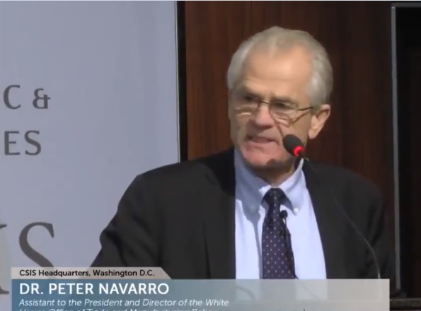 前美國白宮貿易顧問納瓦羅（Peter Navarro）。 圖：翻攝自Peter Navarro推特