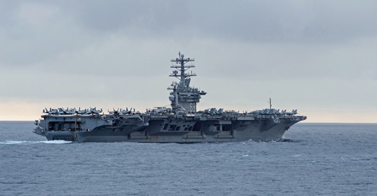 美國尼米茲航空母艦艦隊將參加在南海區域的綜合演習，測試他們在海上持續作戰行動的能力。 圖：翻攝自美國太平洋艦隊臉書