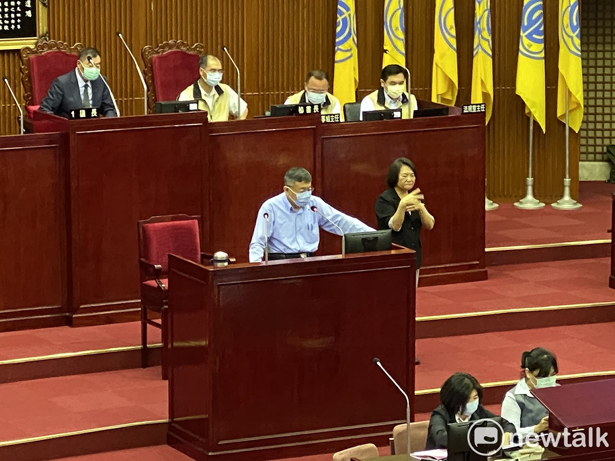 台北市長柯文哲今赴市議會備質詢。 圖：周煊惠 ／攝