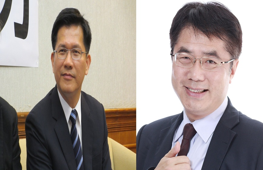 台南市長黃偉哲與交通部長林佳龍 圖:Newtalk合成