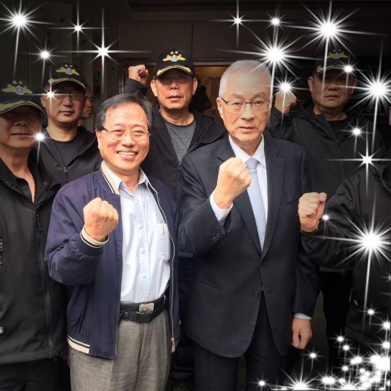 李來希與吳敦義日前合影 圖：翻攝自李來希臉書