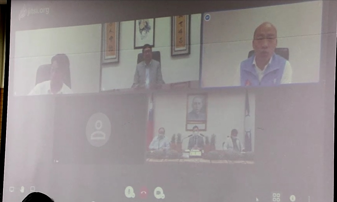 國民黨中常會與高雄市長韓國瑜進行視訊會議。 圖：國民黨文傳會/提供