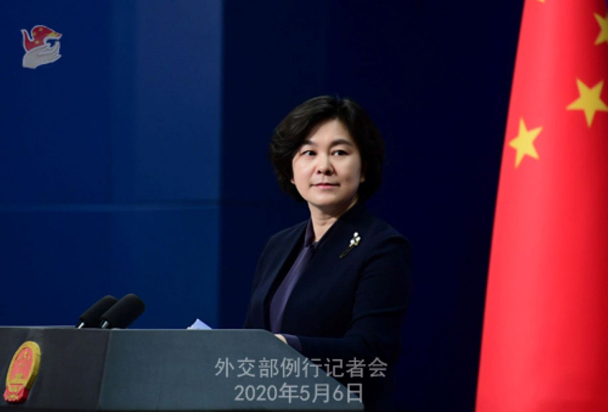 針對美國副國安顧問博明日前公開談論五四運動，中國外交部發言人華春瑩痛批，「他不懂五四精神，對中國有強烈偏見」。 圖：翻攝自中國外交部官網