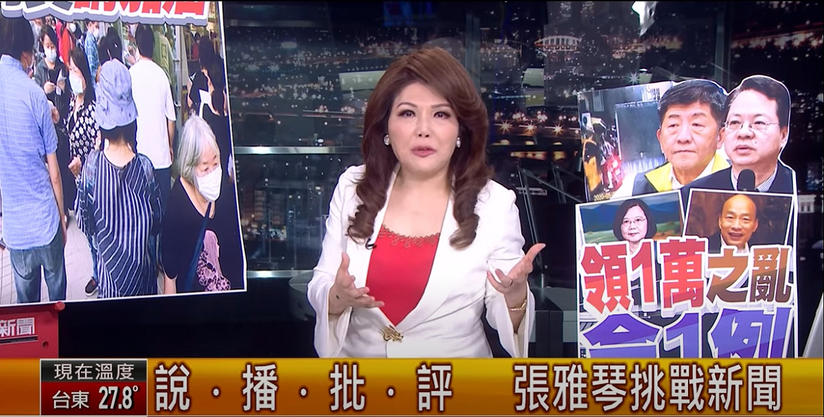 張雅琴透露，幼稚園時曾拿「一大包銅板」繳學費，事後老師再也沒理她，因此她非常能體會紓困金排隊民眾的感覺。 圖：翻攝自YouTube