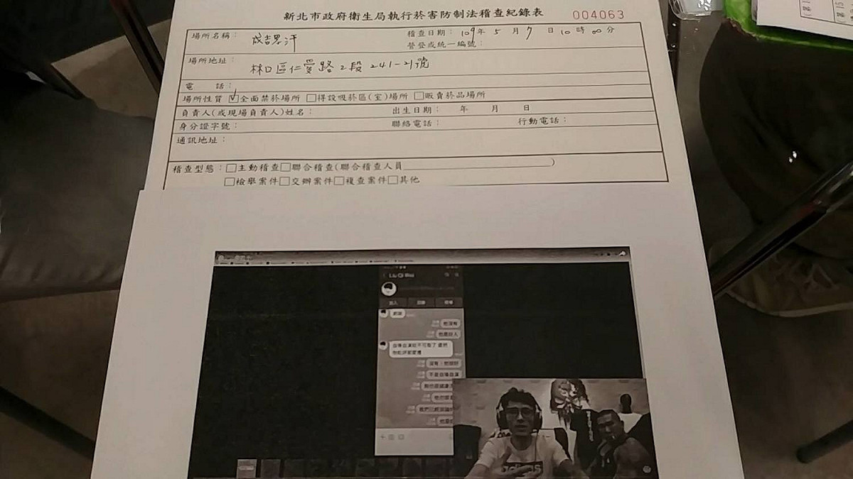 館長指出，稽查單上的照片為他的私人辦公室，非營業場所。 圖：翻攝自館長臉書