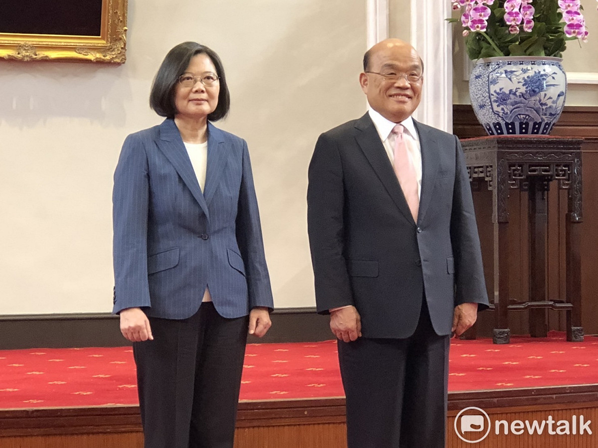總統蔡英文8日宣布行政院長蘇貞昌將在520之後續任閣揆。 圖：謝莉慧/攝（資料照片）
