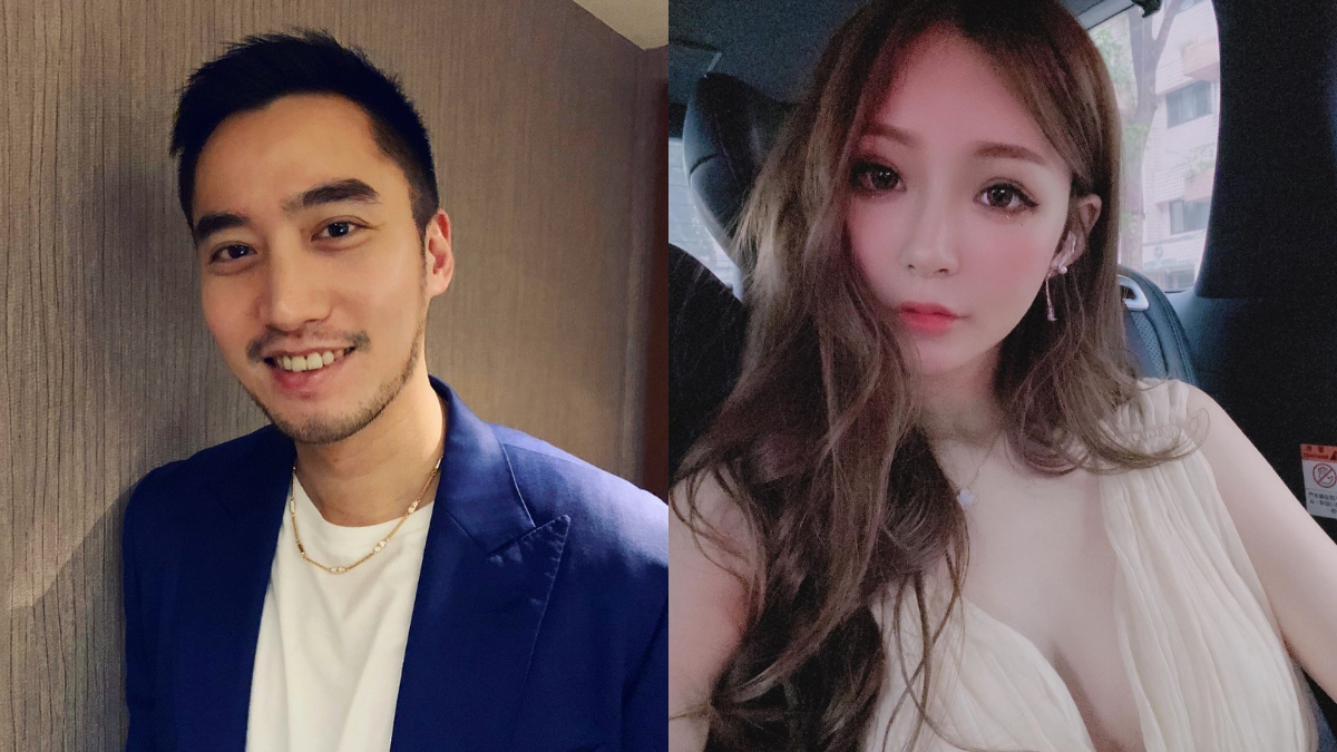 去年9月初賴弘國就被網友踢爆趁著阿嬌外出工作時，約炮巨乳女網紅趙寧寧（右）。 圖：（左）取自賴弘國IG/（右）取自趙寧寧IG