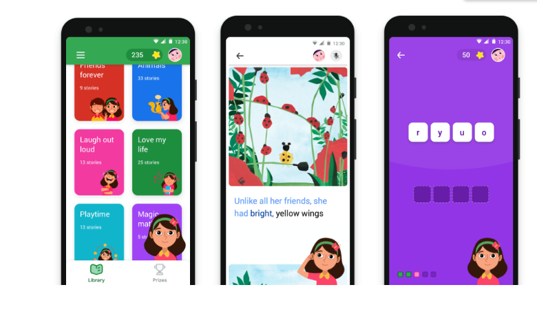 Google近期擴大上架Read Along至包括台灣等180個地區。該應用程式能培養小孩閱讀習慣及文字識讀能力。 圖：擷取自Google官網
