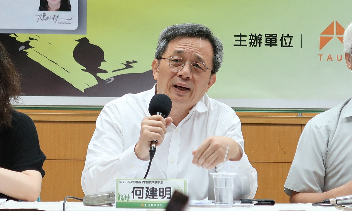 中央研究院資訊科學研究所研究何建明12日證實他已經於4月辭去行政院科技會報副執行秘書一職。 圖：林朝億/攝