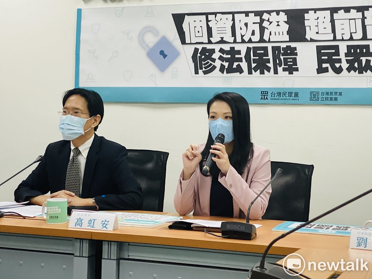 民眾黨立委高虹安、張其祿。 圖：周煊惠 ／攝