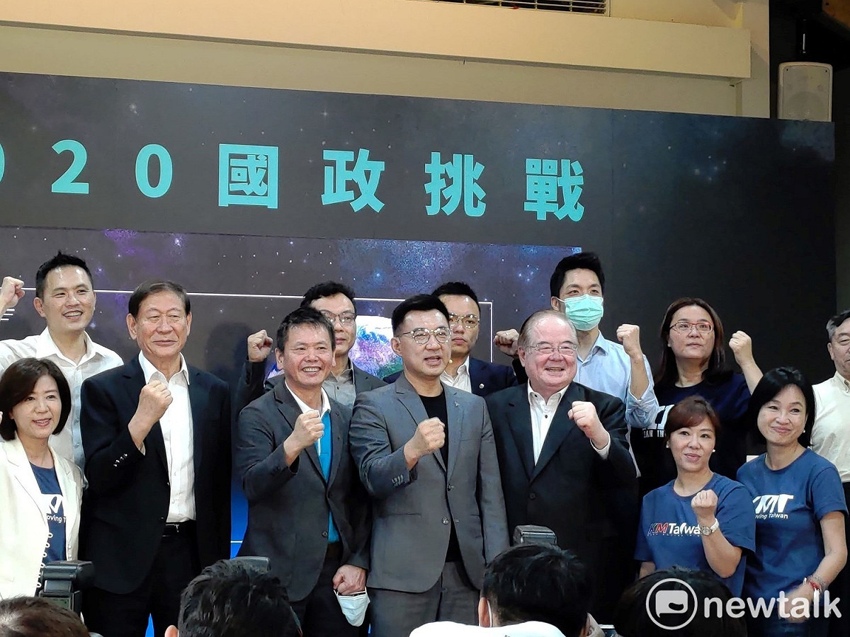 國民黨主席江啟臣開酸民進黨， 圖：黃建豪/攝