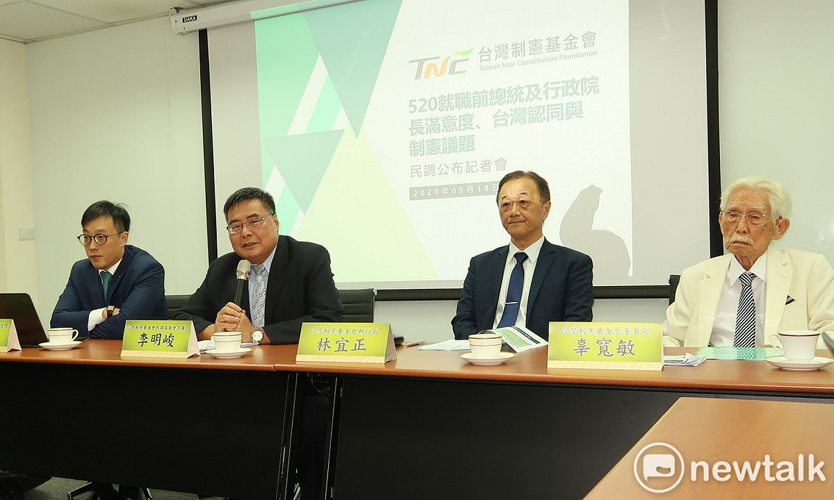 台灣新憲基金會18日公佈最新民調 圖：林朝億/攝
