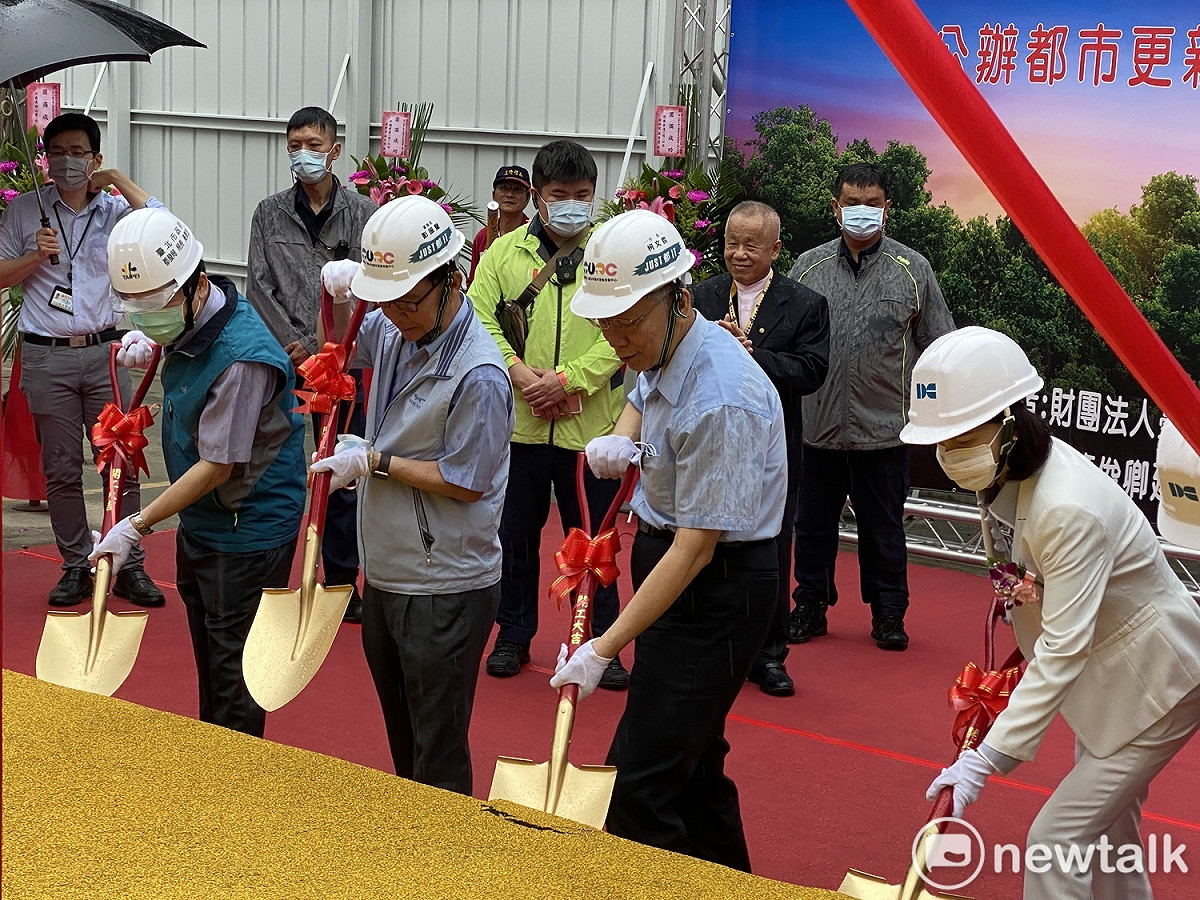 台北市長柯文哲今日參加敦化安和公辦都更開工動土典禮。 圖：周煊惠 ／攝