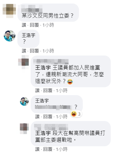 有網友認為段宜康是在幫高閔琳打高雄市黨部主委選戰。 圖：翻攝自段宜康臉書
