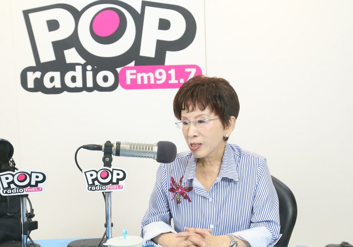 前國民黨主席洪秀柱今（21）天接受廣播專訪。 圖：《POP撞新聞》提供
