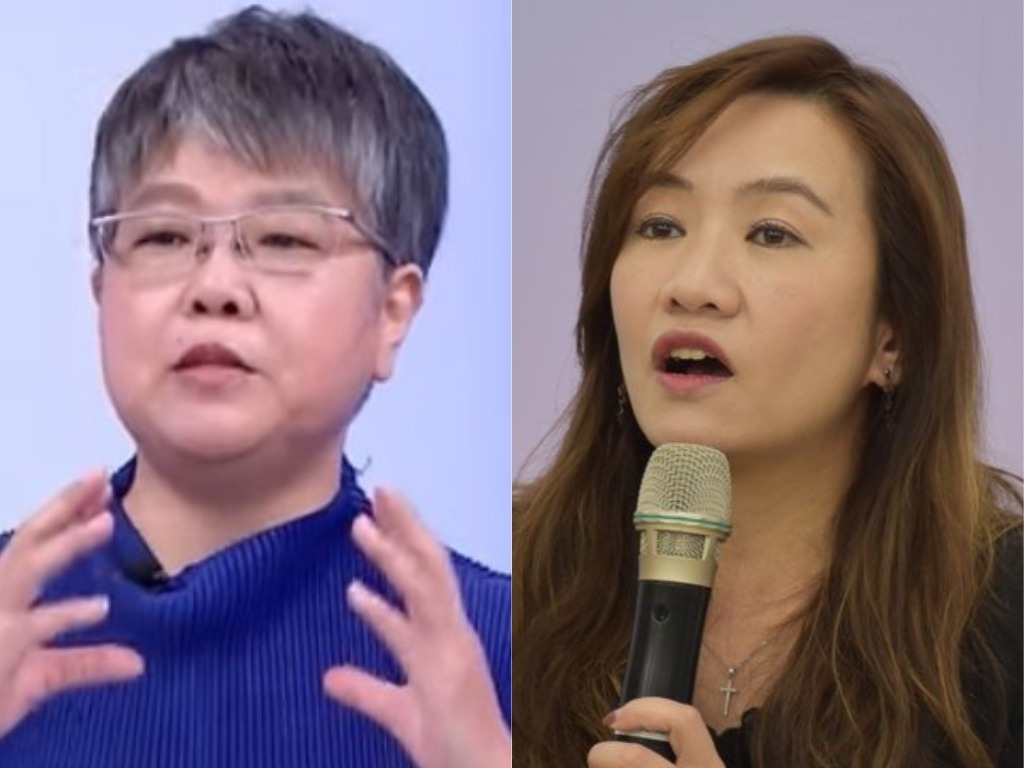 黃光芹（左）批王淺秋（右）「妳就在煽動仇恨！」 圖：新頭殼合成