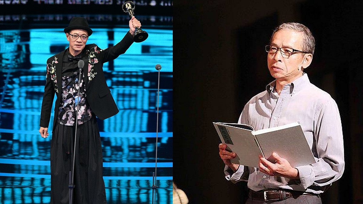 吳念真(右)在臉抒發文哀弔吳朋奉「教科書演技」成絕響。 圖：翻攝吳念真臉書粉絲專頁、文化部/提供