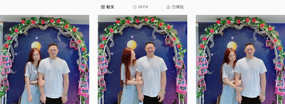 ㄚ頭在IG上一連PO出三張新婚夫妻認證照，喜悅之情溢於言表。 圖：翻攝自ㄚ頭IG