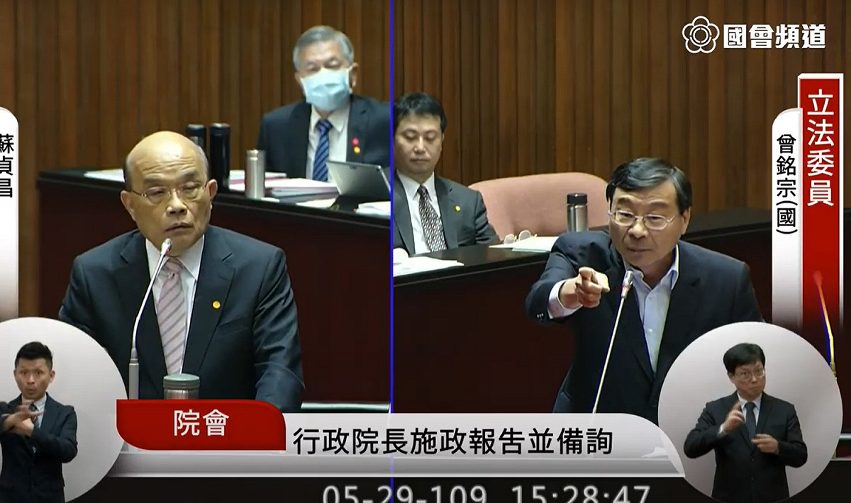 國民黨立委曾銘宗認為，現在正是台灣取代香港成為亞洲金融中心的機會。 圖：黃建豪/攝