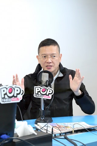 國民黨前立委孫大千接受電台節目專訪談論罷韓。 圖：《POP搶先爆》提供