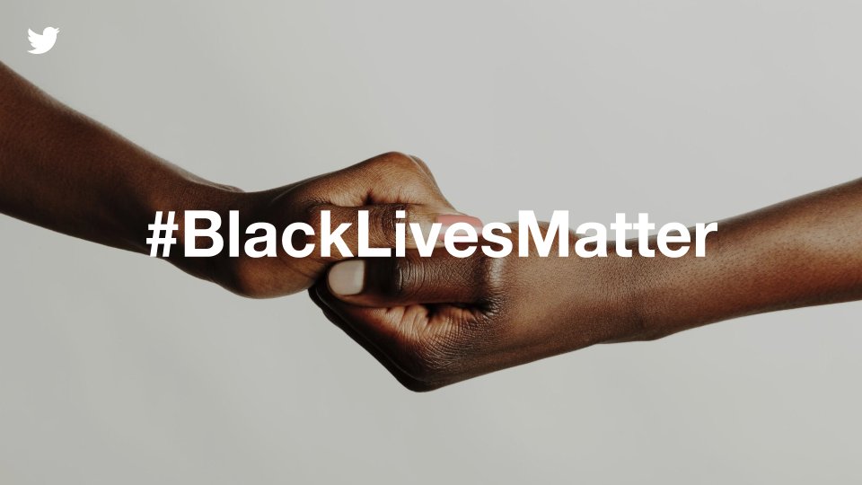 「#BlackLivesMatter」標歉登上推特熱搜。 圖：來自Twitter Together官方推特