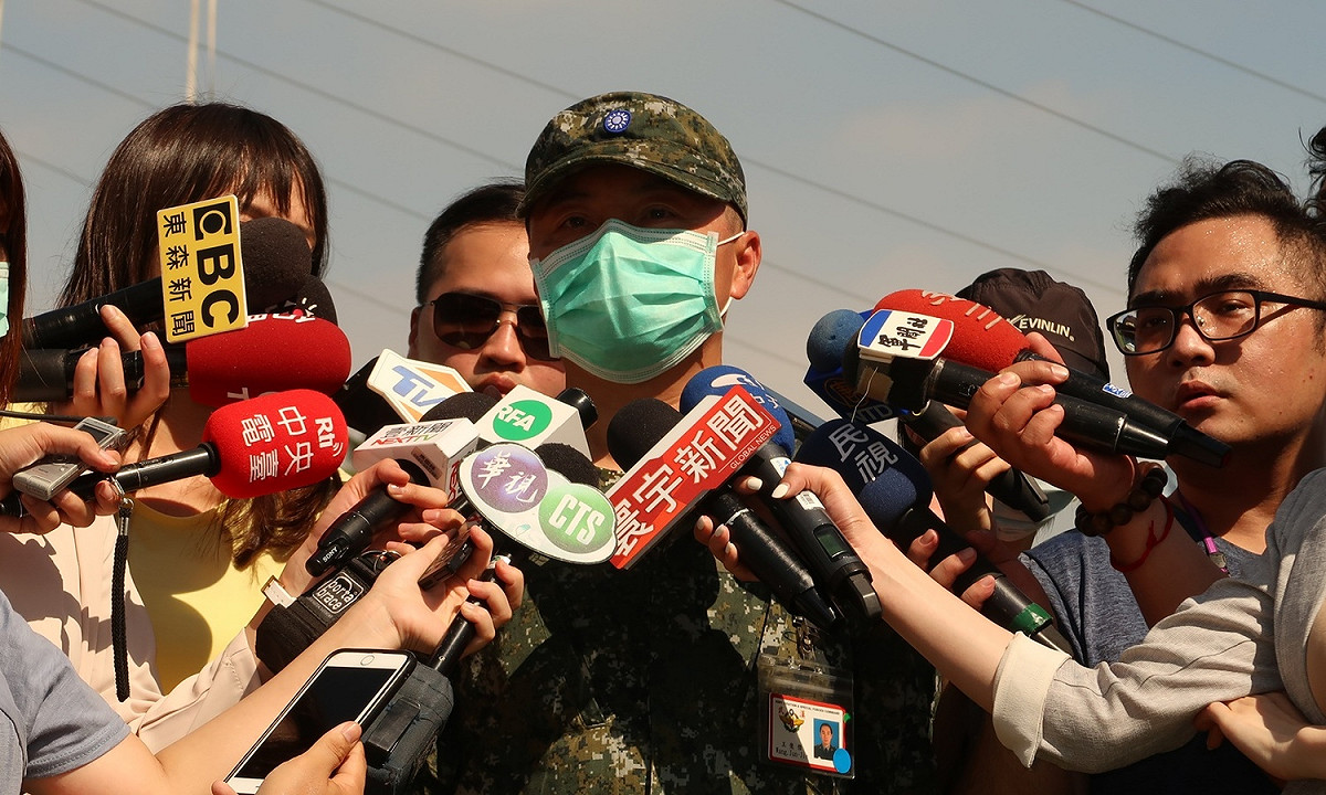 陸軍航特部發言人王俊傑少將 圖：林朝億/攝