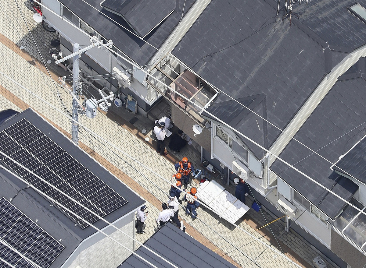 兵庫縣寶塚市案發現場空拍圖。 圖：達志影像／美聯社