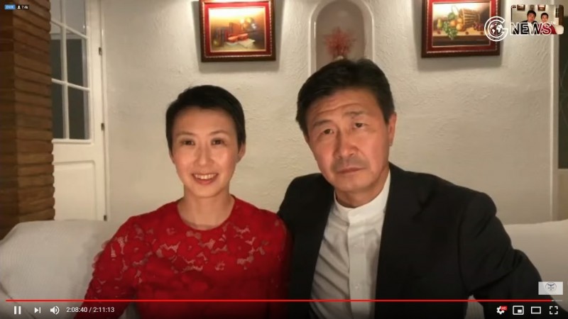 郝海東出現在郭文貴的YouTube頻道中，號召推翻執政的中國共產黨。 圖：翻攝郭文貴YouTube
