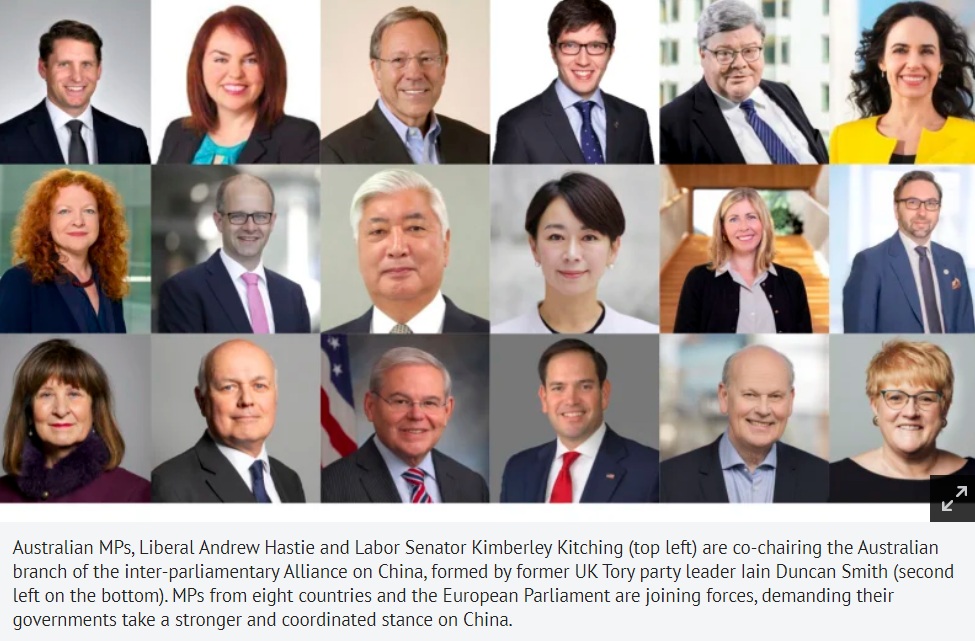 「新八國聯軍」對華政策跨國議會聯盟（Inter-Parliamentary Alliance on China）成立 圖:擷取自網路