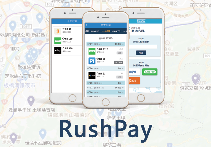 瑞兔於2017年看準未來行動支付趨勢，推出「RushPay」的系統服務。 圖：創夢市集／提供