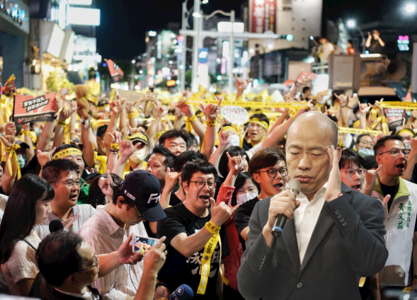 高雄市長韓國瑜罷免案高票通過。 圖：張良一／攝(合成圖)