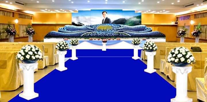 許崑源的靈堂今起開放各界弔唁。 圖：翻攝陸淑美臉書