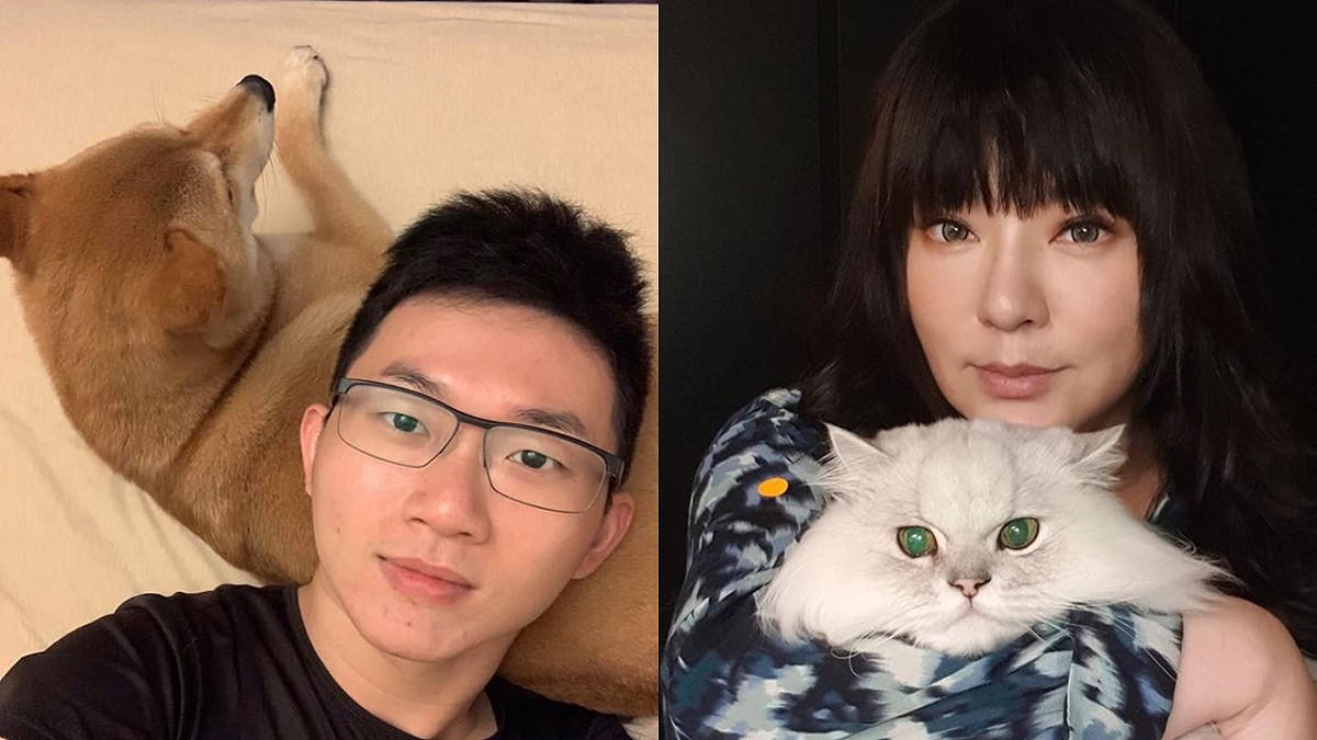 視網膜(左)曾邀請唐綺陽(右)代表歡樂無法黨參選不分區立委。 圖：翻攝視網膜、唐綺陽臉書粉絲專頁
