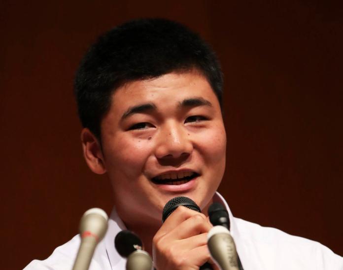 火腿隊超級新人清宮幸太郎。 圖／美聯社／達志影像