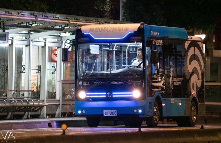 5G智慧公車進入測試階段。 圖：台灣智慧駕駛提供