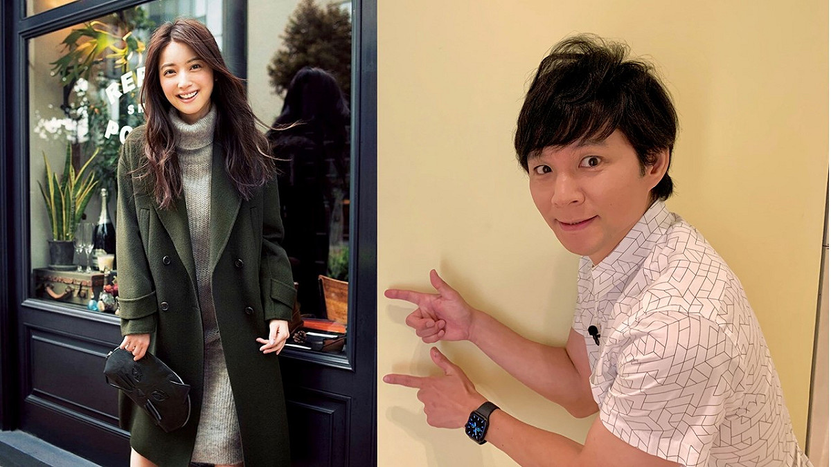 日本氣質女星佐佐木希(左)，3年前下嫁大15歲的諧星渡部建(右)，今日傳出渡部建承認自己婚外的不倫戀。 圖：翻攝Instagram、推特
