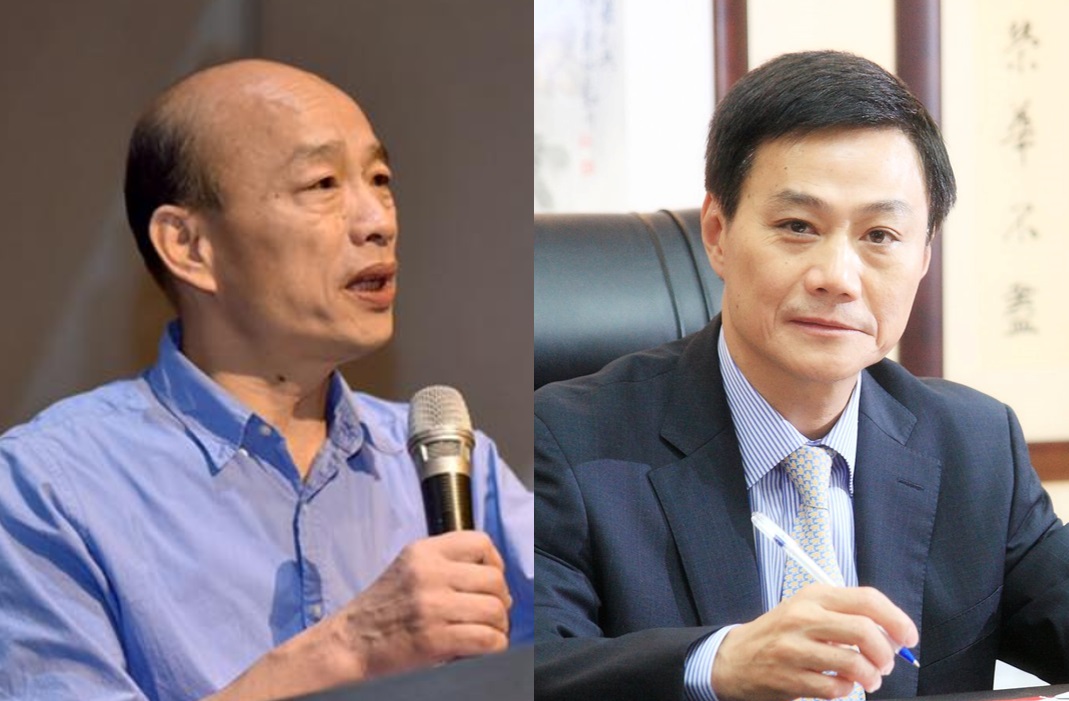 高雄市長韓國瑜與已故高雄市議長許崑源。 圖：新頭殼合成（取自臉書）