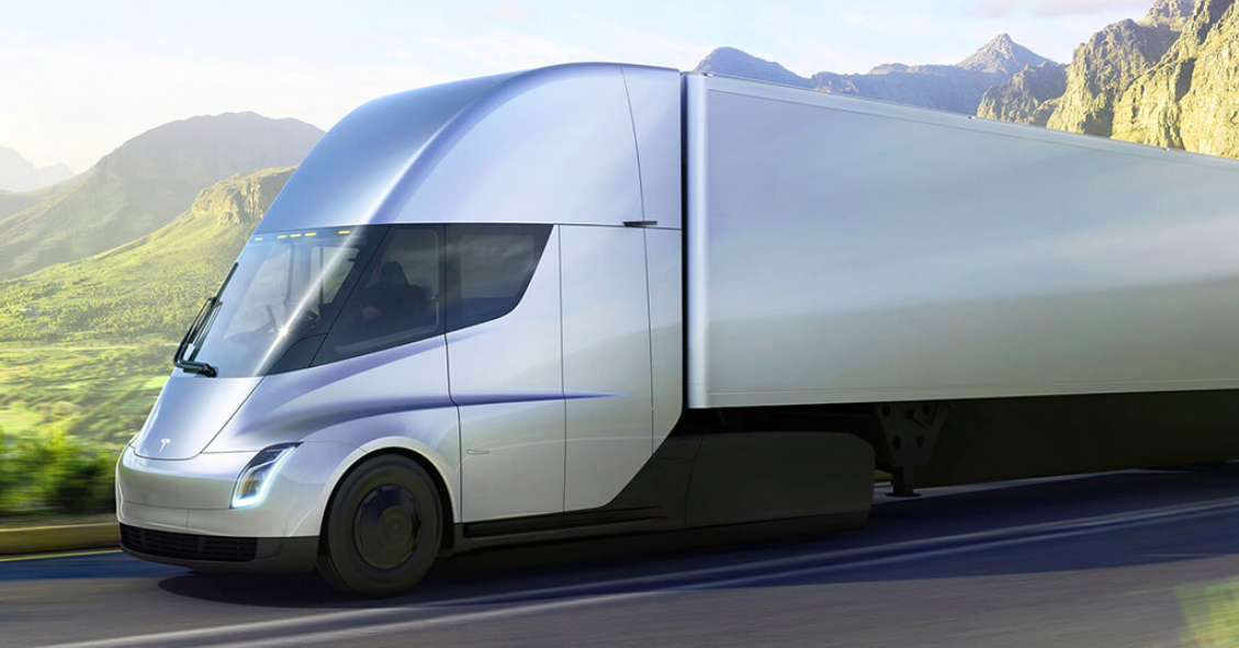 馬斯克預告Semi電動卡車將進入量產。 圖：擷取自Tesla官網