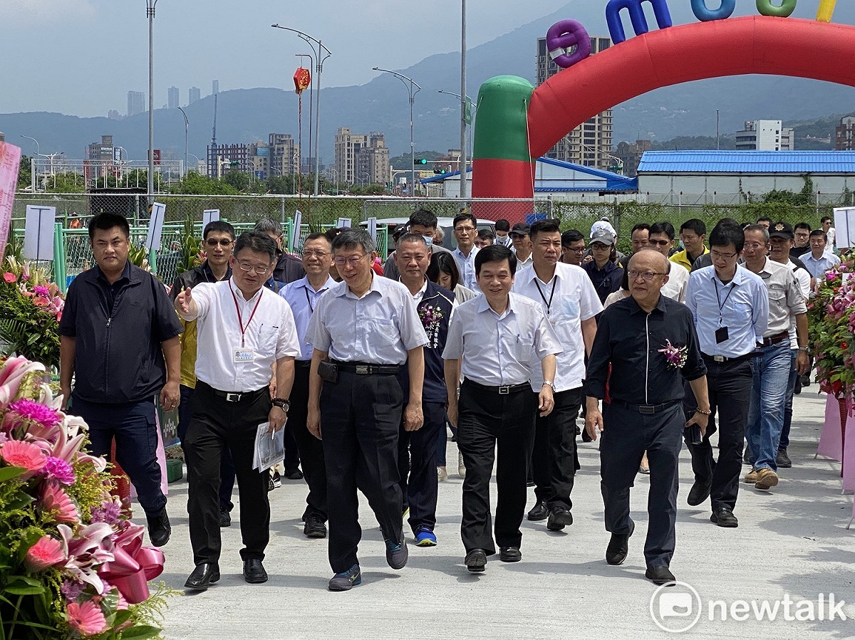 台北市長柯文哲今出席北投區福國社會住宅新建工程開工典禮。 圖：周煊惠 ／攝