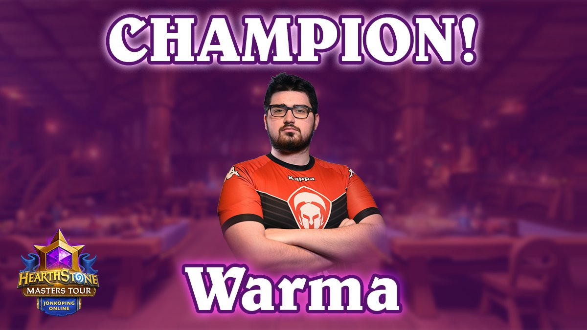《爐石戰記》延雪平站大師巡迴賽由 Warma 奪冠 圖：翻攝自 Hearthstone Esports 推特
