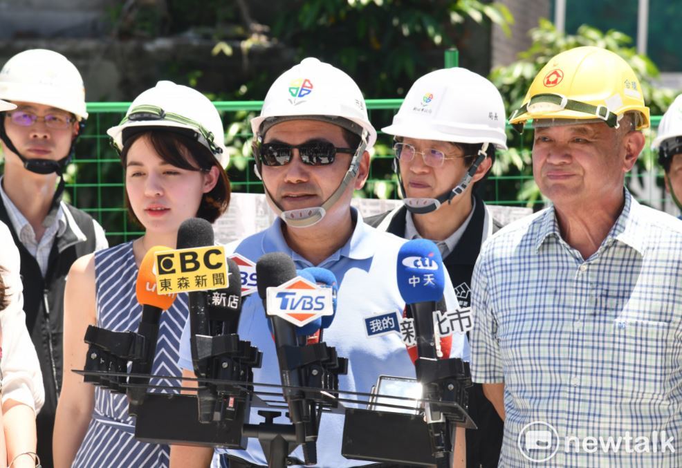 侯友宜表示，自己是透過媒體報導才知道總統蔡英文下午要去九份老街參訪。 圖：林昀真／攝