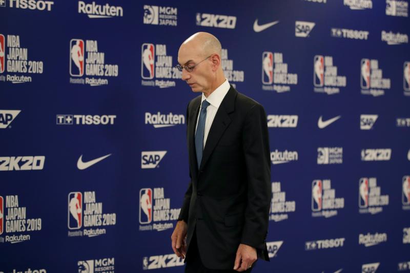 NBA主席Adam Silver。 圖／美聯社／達志影像