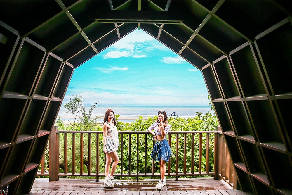 海景第一排帳篷。 台中市政府/提供