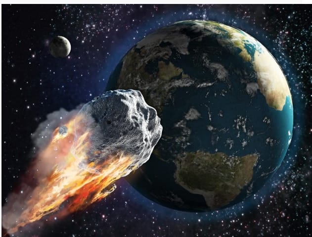 一顆直徑約2公尺、高爾夫球大小的小行星「2021 UA1」在23日掠過，離地球最近的距離僅差3000公里。 圖 : 翻攝自環球網(資料照)