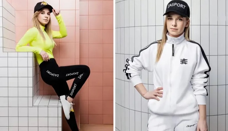 23歲的朱可娃獲俄羅斯運動服品牌「ZASPORT」邀請出任代言人。 圖：翻攝ZASPORT官網